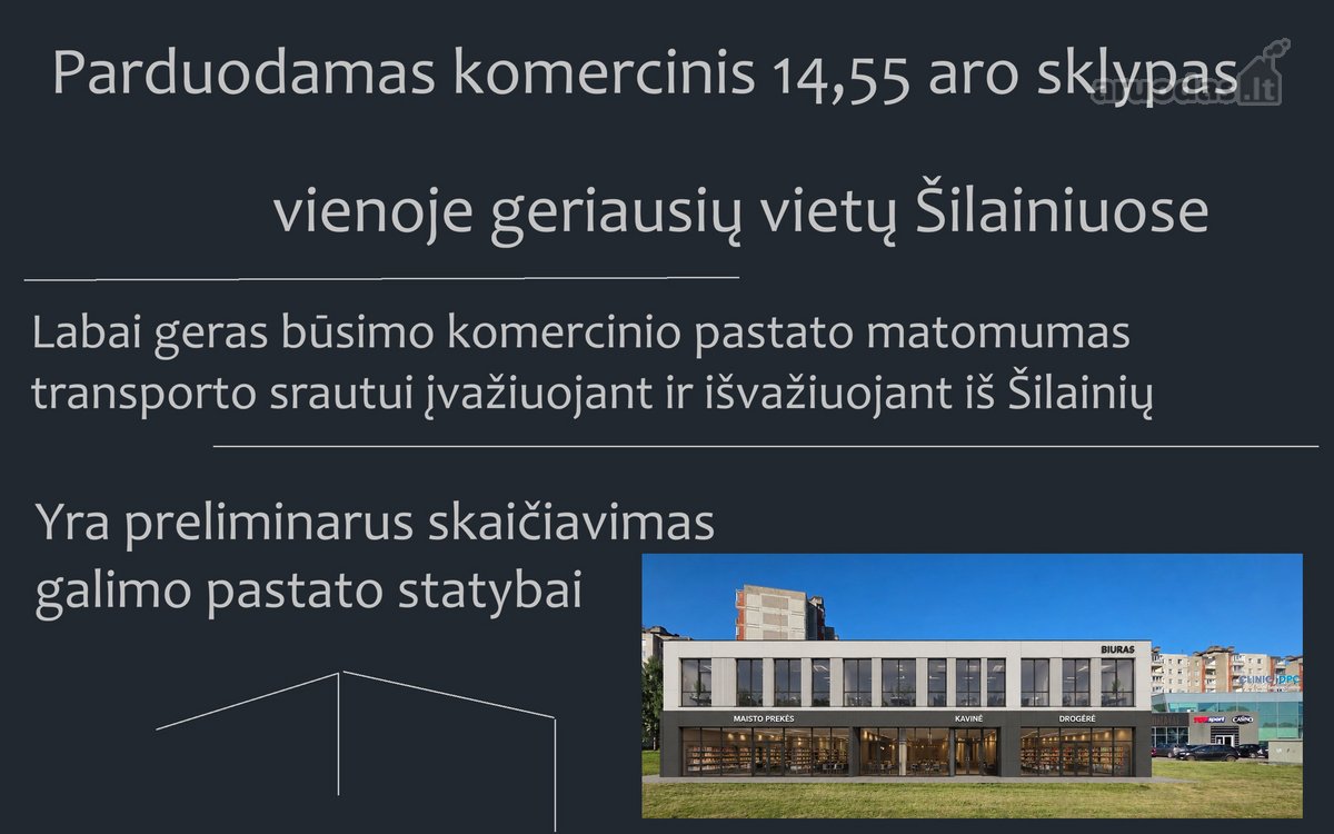Parduodamas Komercinis Sklypas Vienoje - nuotraukos Nr. 2