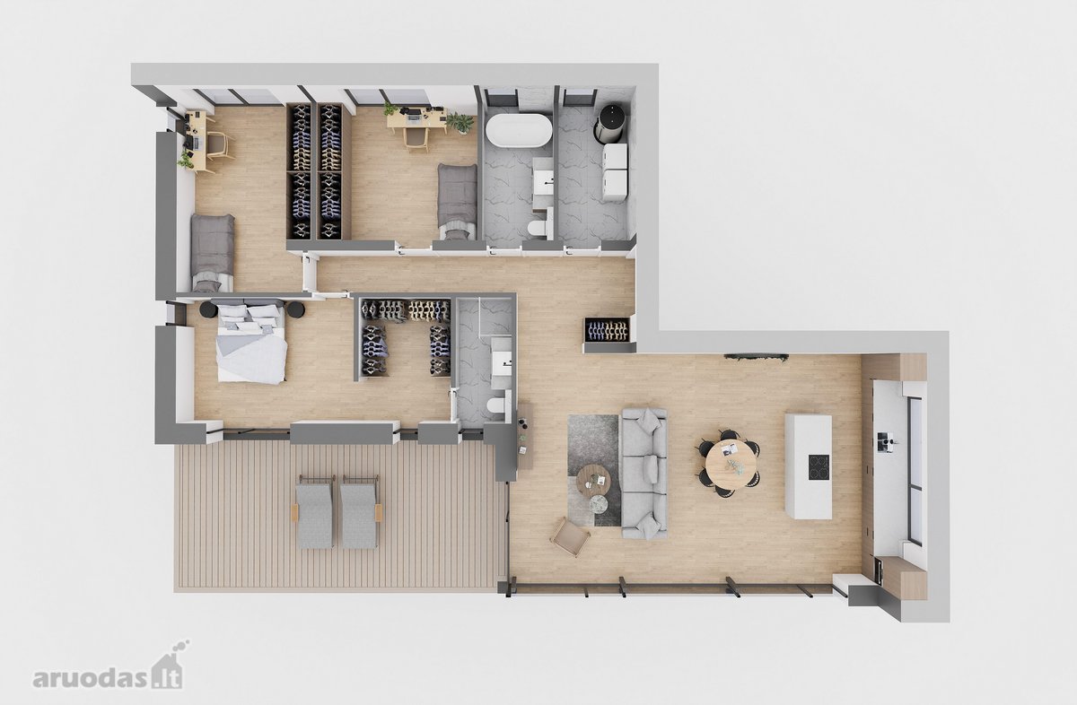 Parduodamas modernios architektūros, 128,55 - nuotraukos Nr. 48
