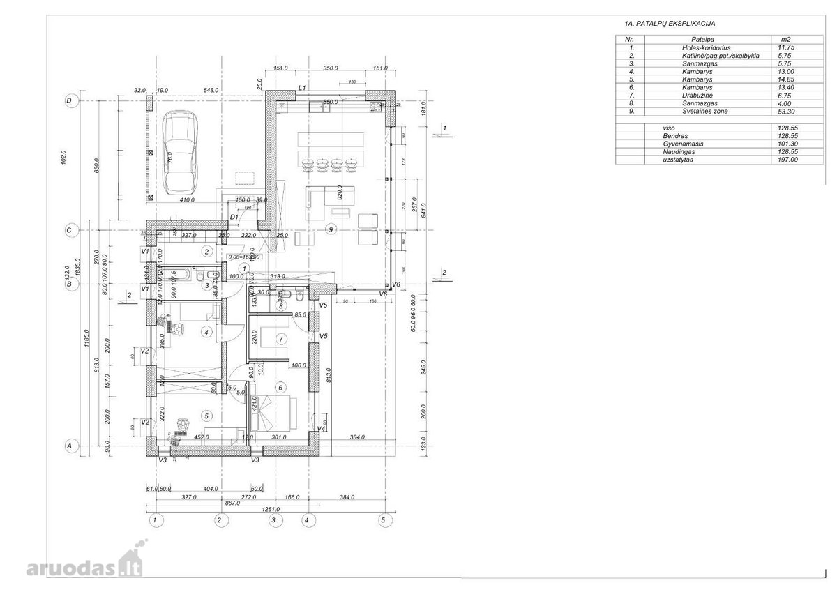 Parduodamas modernios architektūros, 128,55 - nuotraukos Nr. 51
