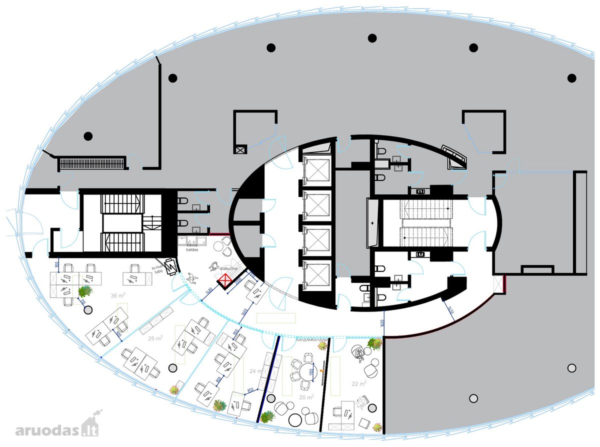 Nuomojamos įrengtos biuro patalpos Green Hall - nuotraukos Nr. 9