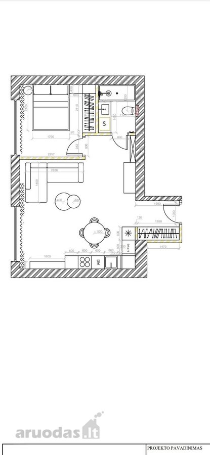 Parduodamas jaukus 47 m² ploto butas su - nuotraukos Nr. 31
