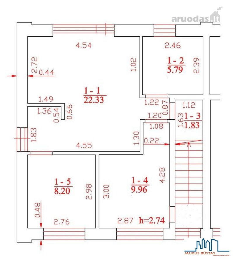 Parduodame 3 kambarių, 48.2m² bendrojo ploto, - nuotraukos Nr. 6