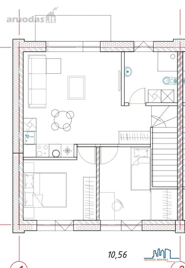 Parduodame 3 kambarių, 50m² bendrojo ploto - nuotraukos Nr. 12