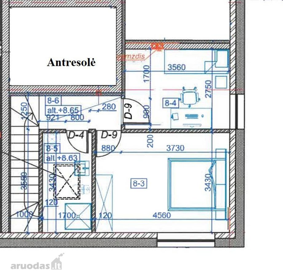 Parduodamas erdvus trijų kambarių butas per 2 - nuotraukos Nr. 9