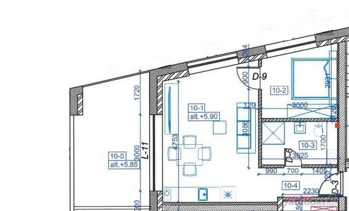 Parduodamas dviejų kambarių butas su net 18,5 - nuotraukos Nr. 9