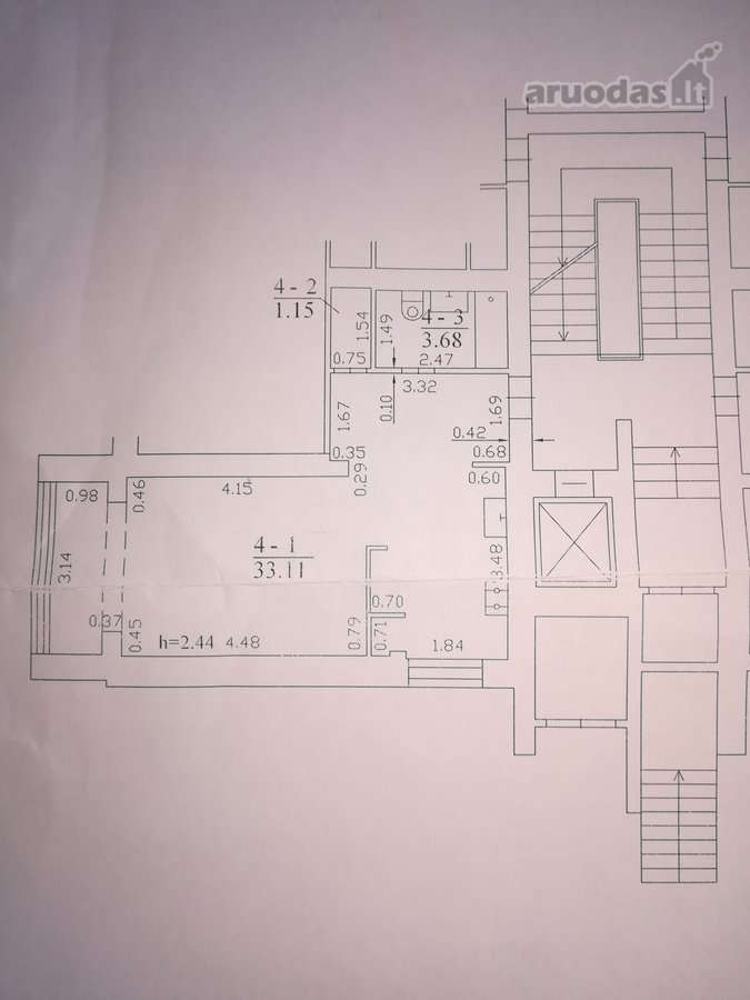 1 kambario butas, 37,94 kv. m. bendro ploto, - nuotraukos Nr. 8