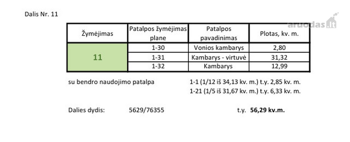 Parduodame 2 kambarių 57 kv. m ploto butą - nuotraukos Nr. 20
