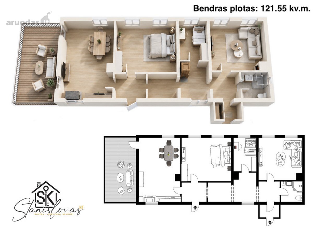 Parduodamas Erdvus 4 Kambarių Butas Su 42 A - nuotraukos Nr. 7