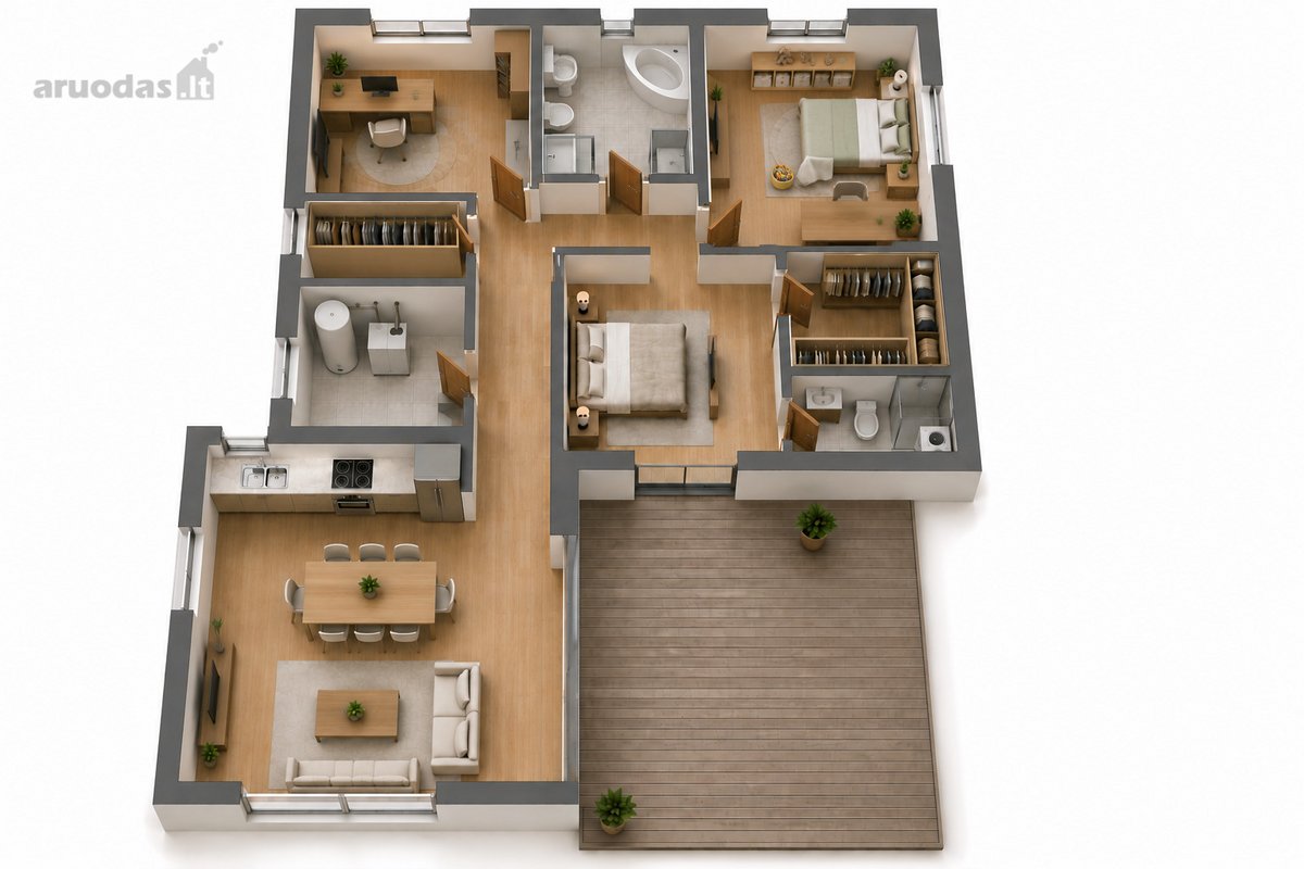 Modernus Vieno Aukšto Namas Šalia Vilniaus – - nuotraukos Nr. 19