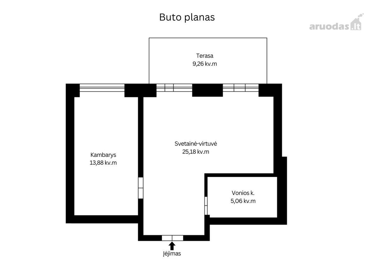Parduodamas 2 k. butas gamtos apsupty su - nuotraukos Nr. 17