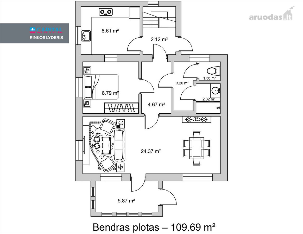 Parduodamas 109.69 kv. m namas su 6,34 a. - nuotraukos Nr. 20