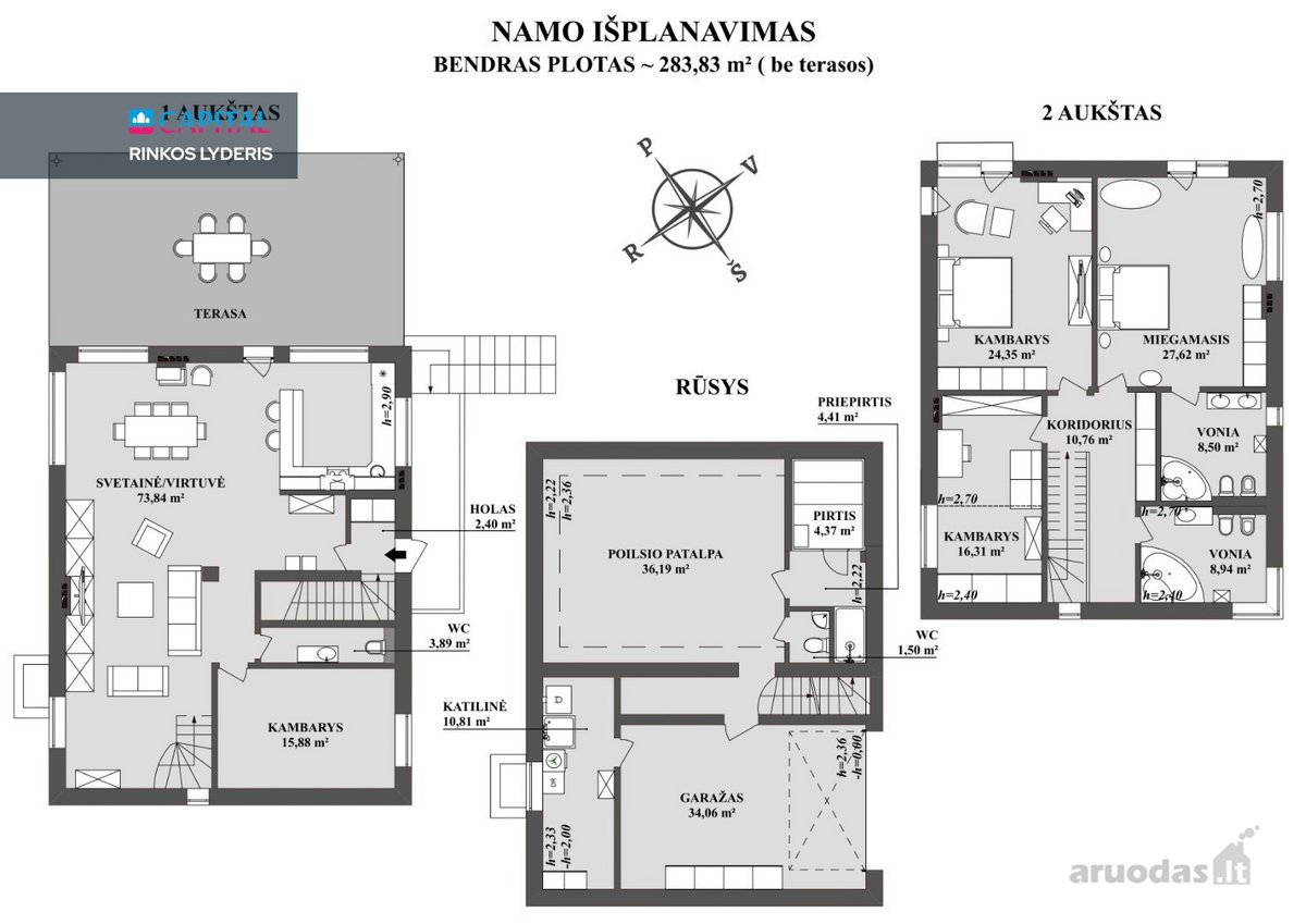 Parduodami Išskirtiniai Ir Erdvūs Namai - nuotraukos Nr. 31