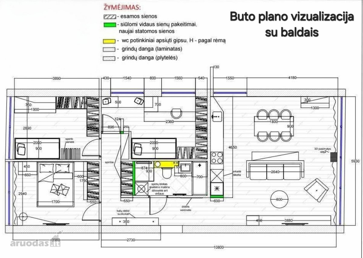 Parduodamas erdvus ir šviesus 4 kambarių - nuotraukos Nr. 28