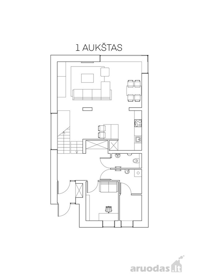 Erdvus šeimos namas šalia miško – statytas sau. - nuotraukos Nr. 19
