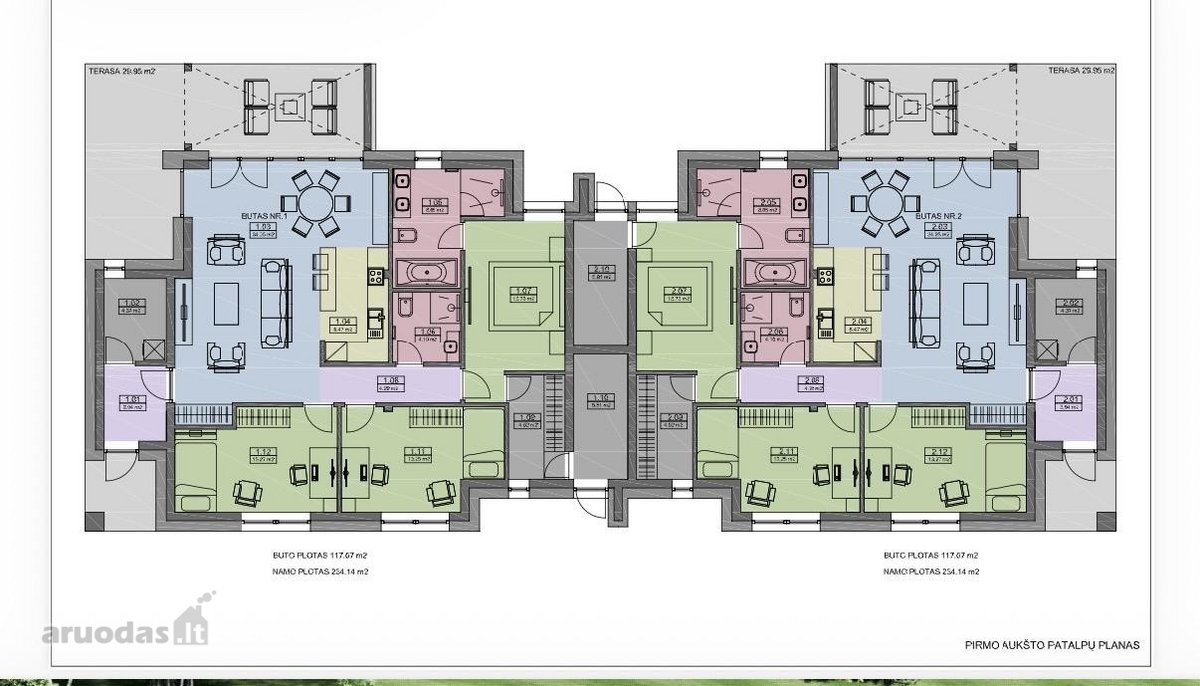 Naujos statybos kotedžai Gailiūnuose  117 m² - nuotraukos Nr. 17