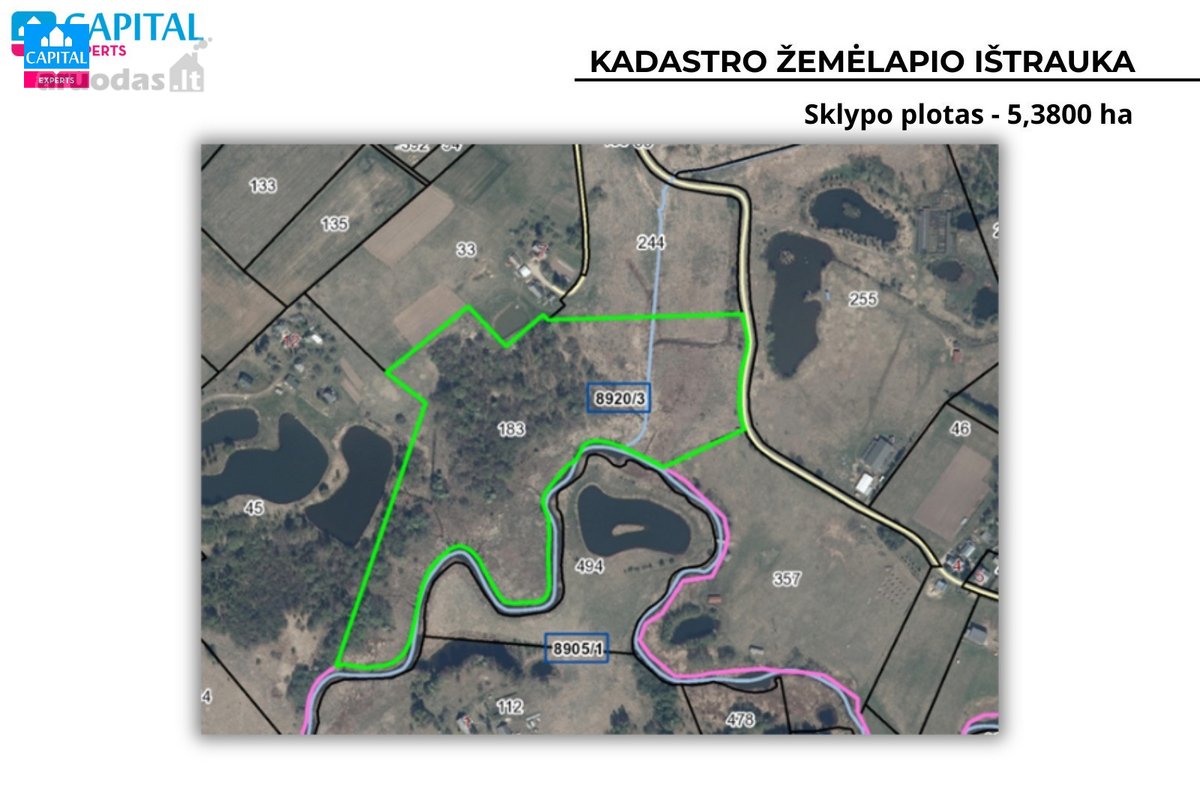 Parduodamas 5,38 ha žemės ūkio sklypas su - nuotraukos Nr. 13