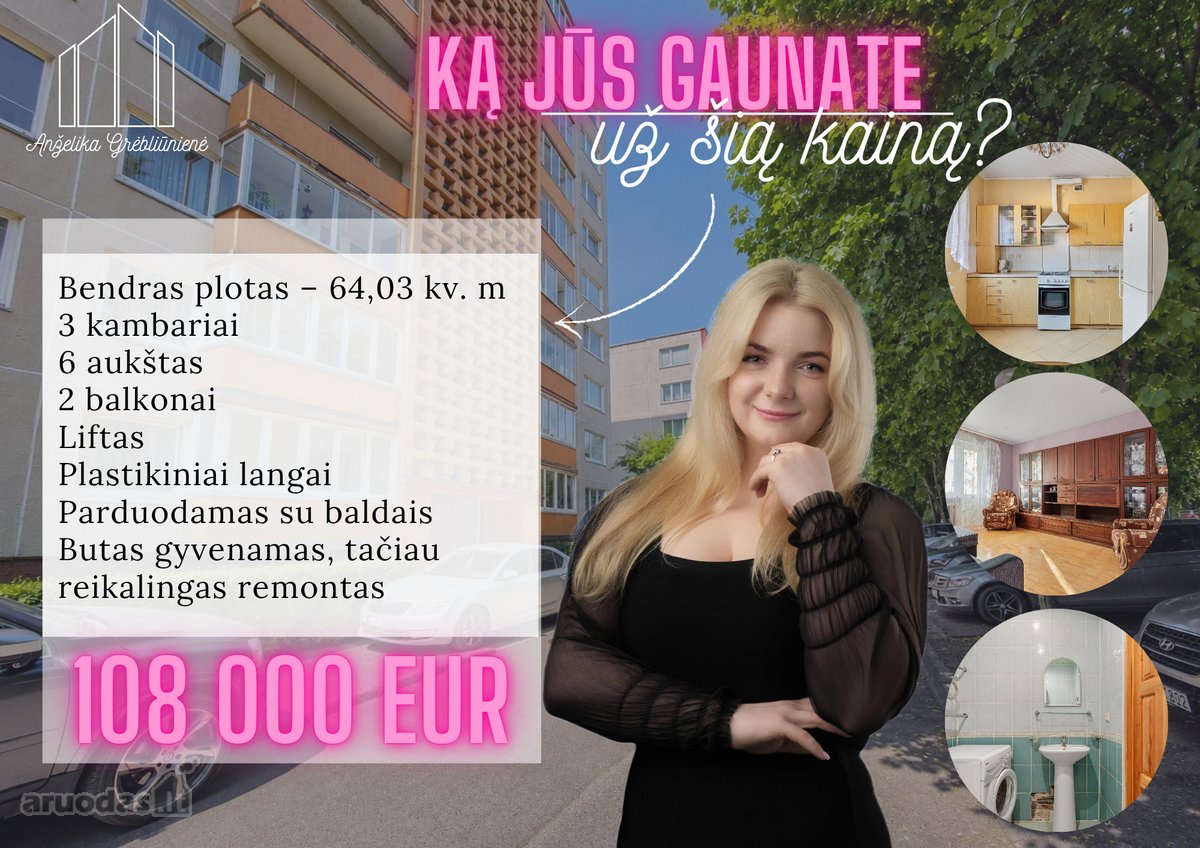 Erdvus 3 Kambarių Butas Su Dviem Balkonais - nuotraukos Nr. 10