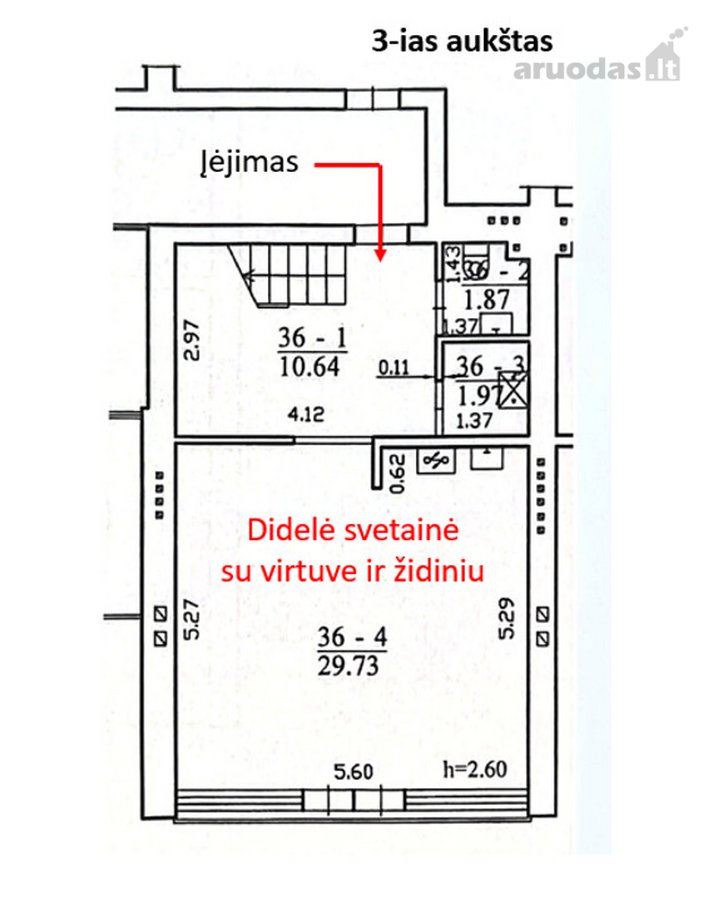 Parduodamas Erdvus 2-jų Nepereinamų Kam. - nuotraukos Nr. 16
