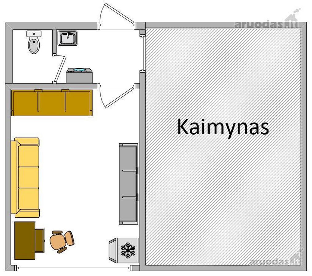 Nuomojamas tvarkingas kambarys Žemaitės - nuotraukos Nr. 13