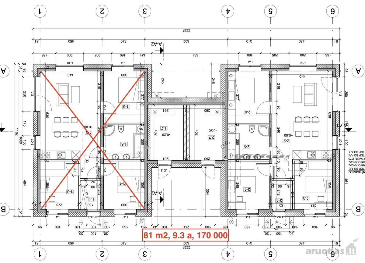 Keturių dvibučių projektas, Šlienavoje, Kauno - nuotraukos Nr. 12