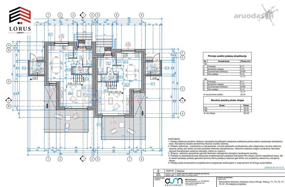 Modernus 14-OS dviejų aukštų blokuotų namų - nuotraukos Nr. 10