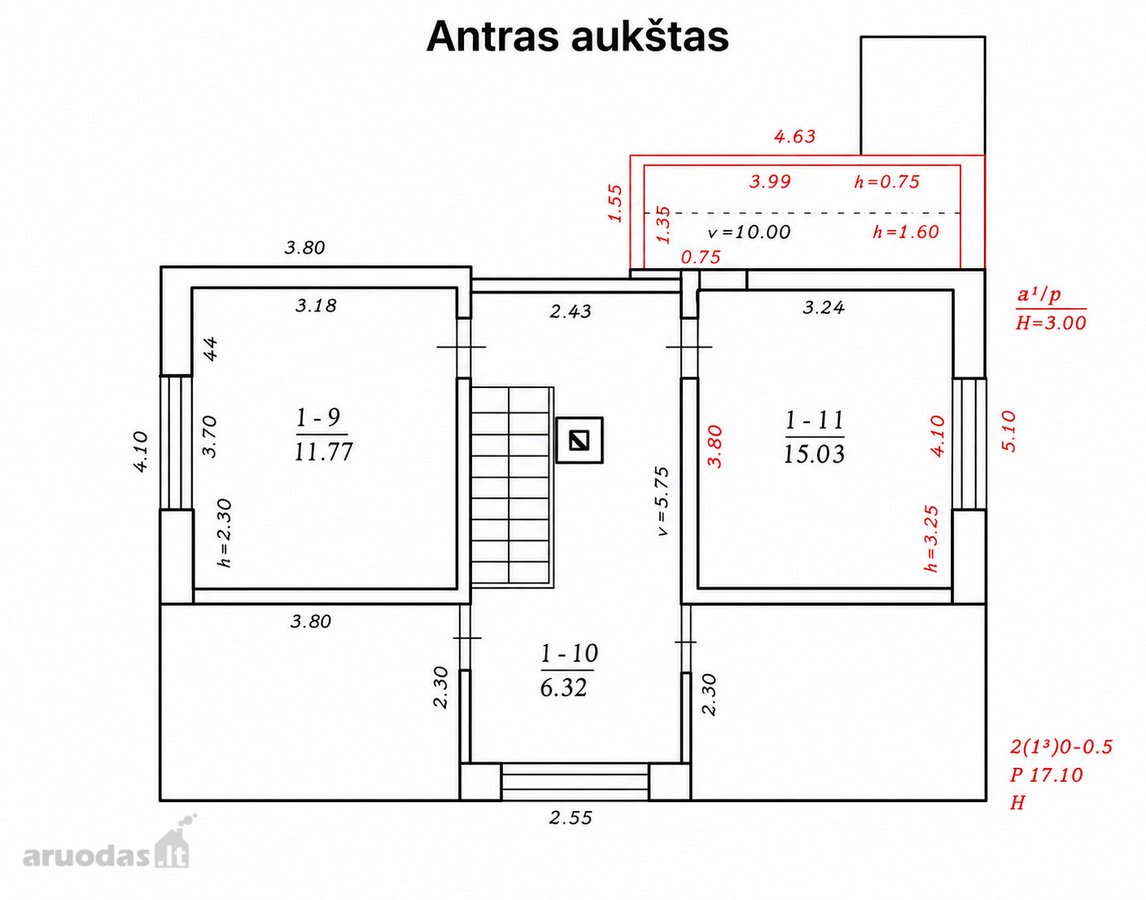 Namo Dalis Pačiame Prienų Centre  104,21 m² - nuotraukos Nr. 17