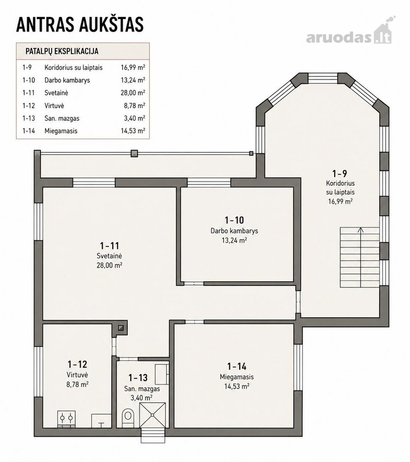 Parduodamas Erdvus Ir Šiltas Mūrinis Namas - nuotraukos Nr. 23
