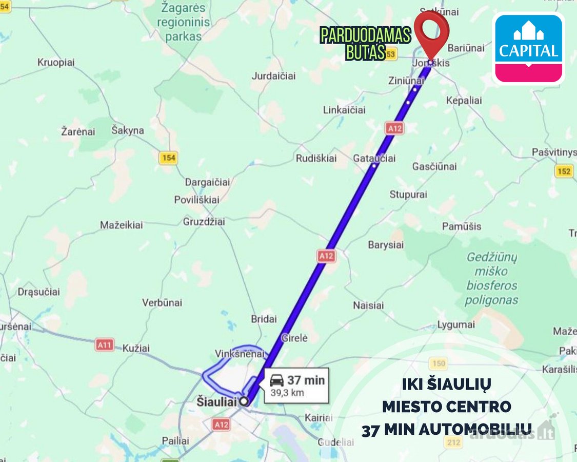 Joniškio Miesto Centre Parduodamas 38,46 Kv. - nuotraukos Nr. 3