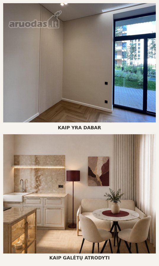 Pilnai Atlikta Vidaus Apdaila – 1,5 Kamb. - nuotraukos Nr. 6