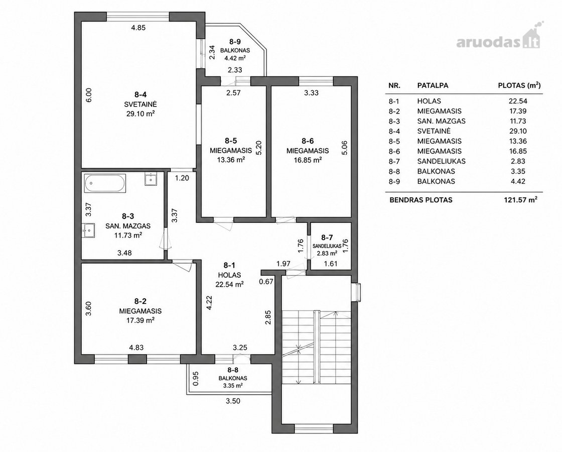 Erdvus 3 Kambarių Butas Su Nuosavu Garažu - nuotraukos Nr. 23