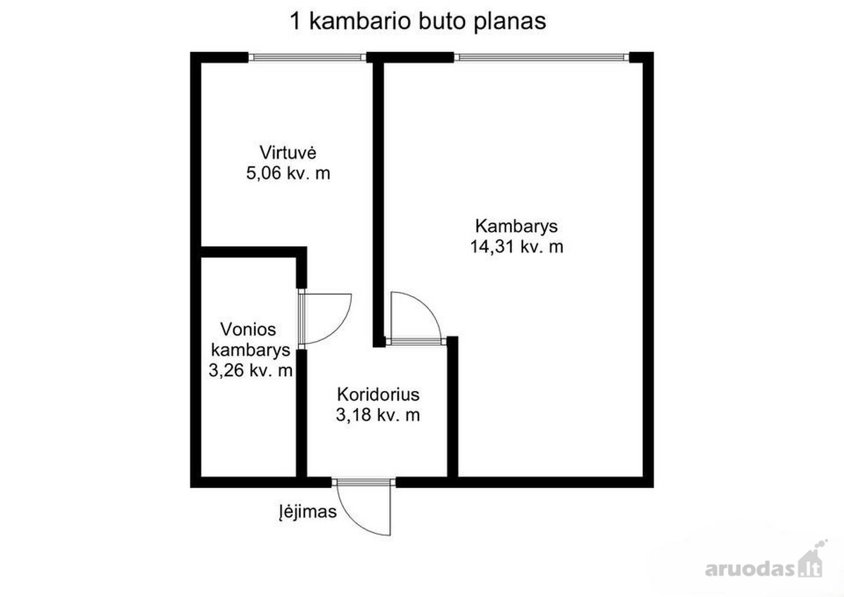 Tvarkingas, šviesus bei kompaktiškas butas - nuotraukos Nr. 26