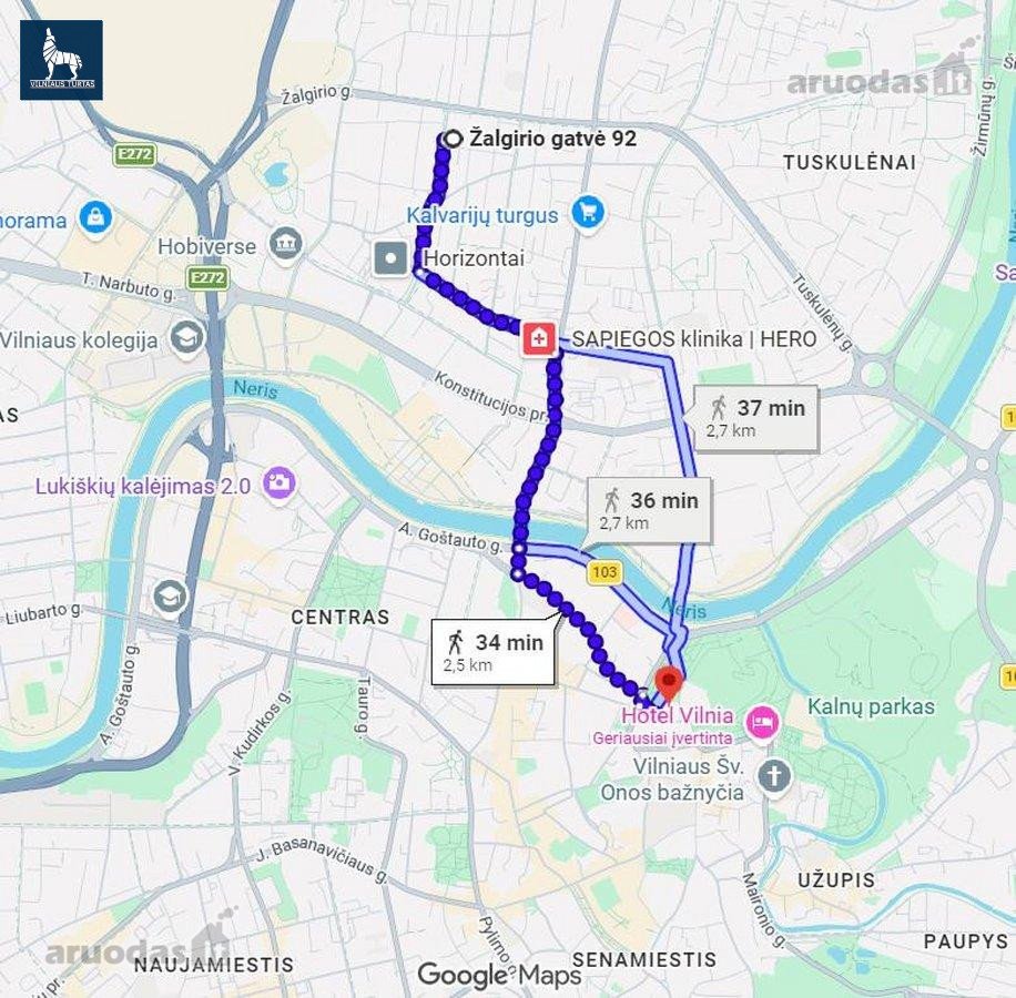 Erdvus 2 Kambarių Butas Šnipiškėse  58,76 Kv - nuotraukos Nr. 21