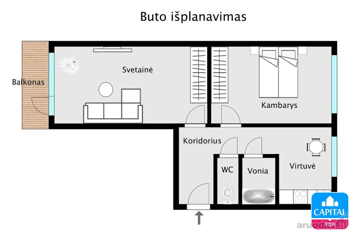 Parduodamas 2 Kambarių Butas Elektrėnuose, - nuotraukos Nr. 5