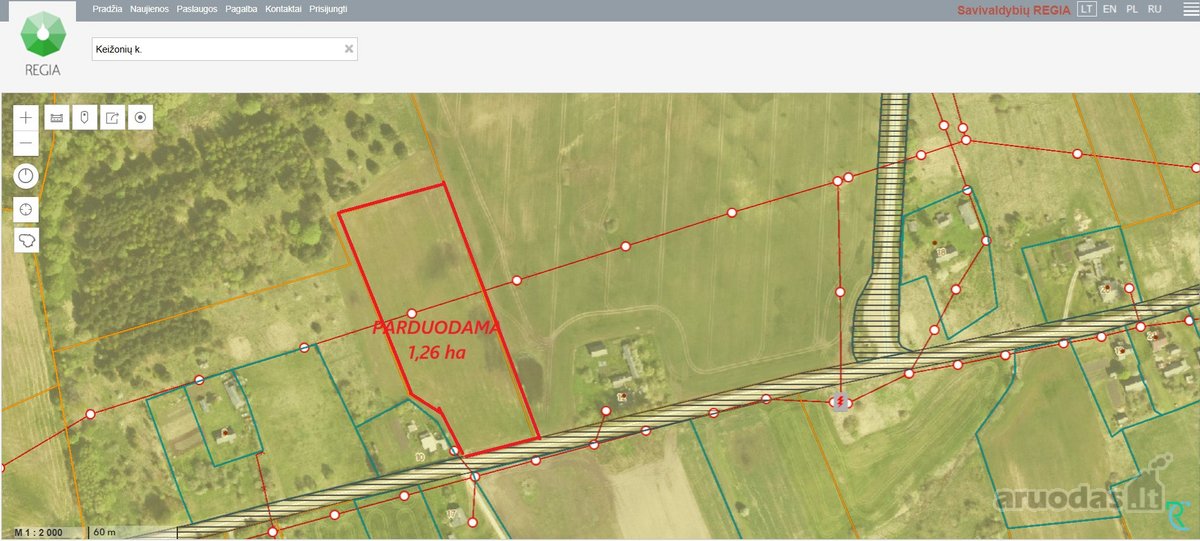 Upninkų sen., Keižonių k. parduodama 1,26 ha - nuotraukos Nr. 2