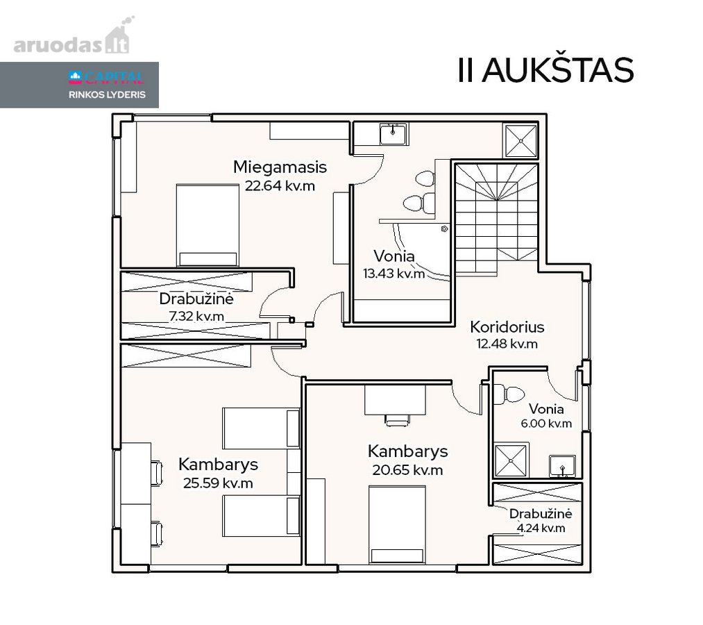 Parduodamas Erdvus, Stilingai Įrengtas Namas - nuotraukos Nr. 24