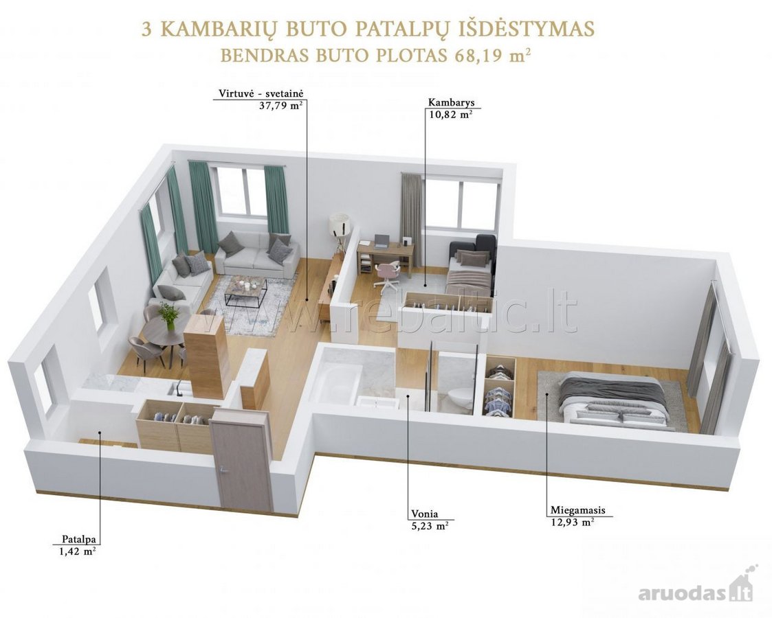 Stilingas ir šviesus butas naujos statybos - nuotraukos Nr. 31