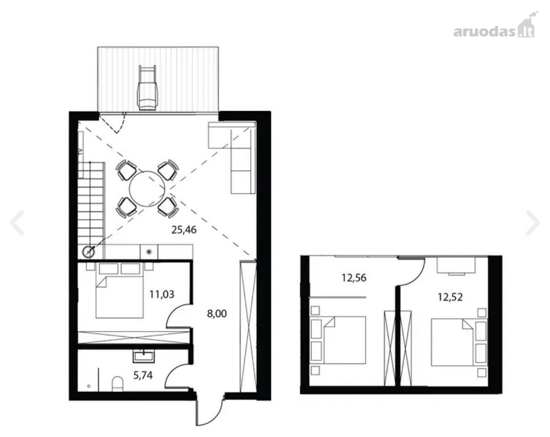 Parduodamas erdvus 75,3 m2 butas tik 10 - nuotraukos Nr. 9