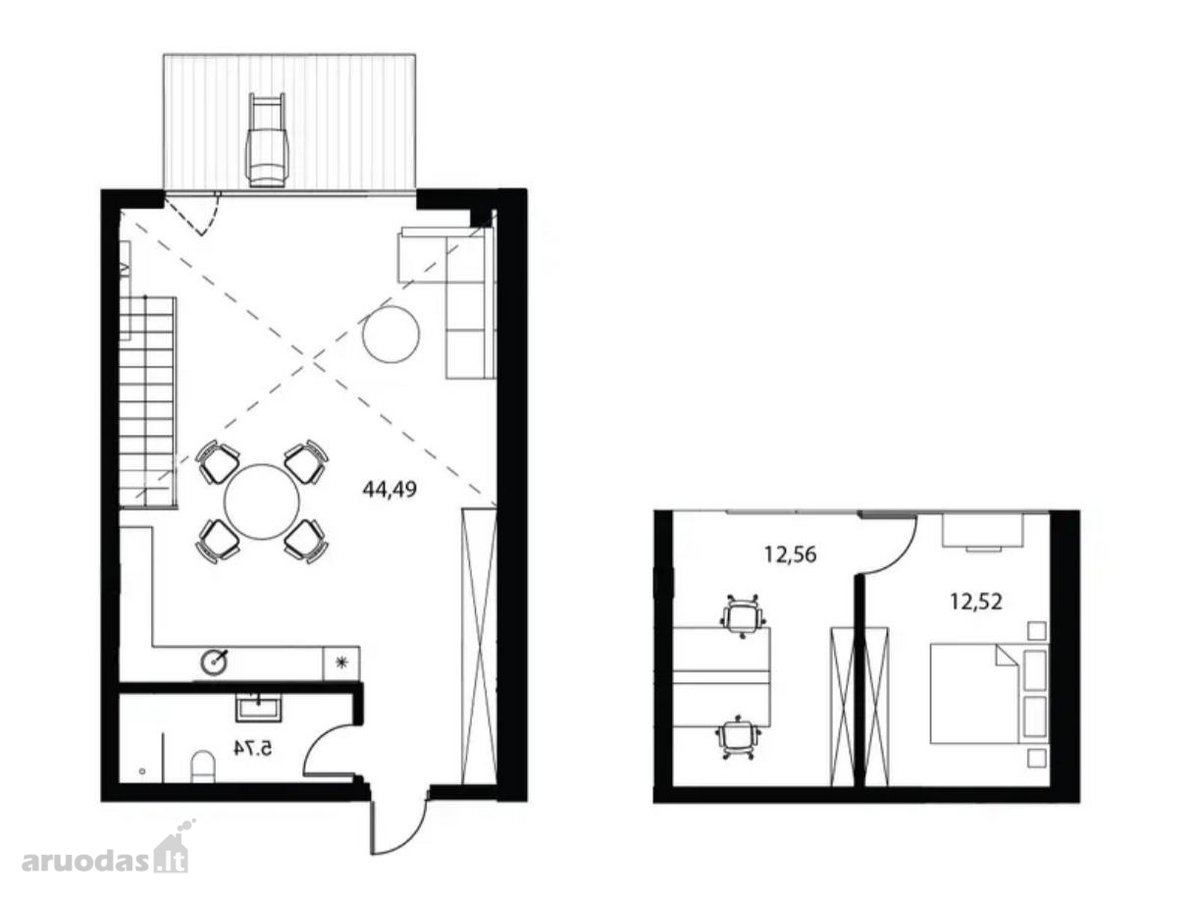 Parduodamas erdvus 75,3 m2 butas tik 10 - nuotraukos Nr. 10