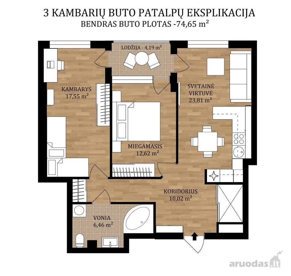 Nuomojamas patogiai įrengtas ir aprūpintas - nuotraukos Nr. 19
