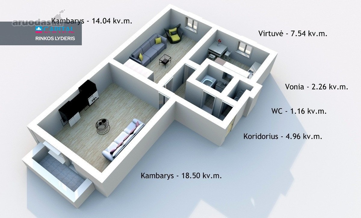 Parduodamas 2 K. Butas Žirmūnuose - nuotraukos Nr. 17