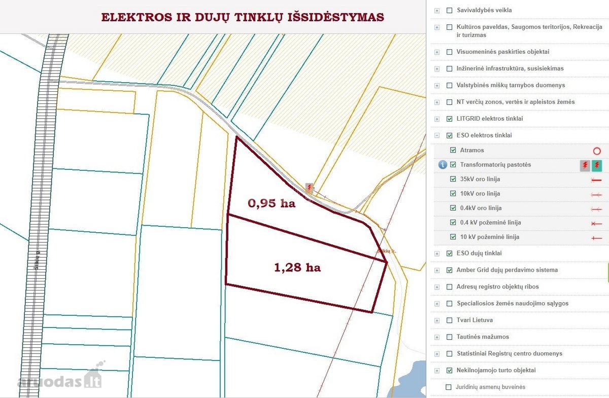 Du 0,95 ha ir 1,28 ha žemės ūkio paskirties - nuotraukos Nr. 2