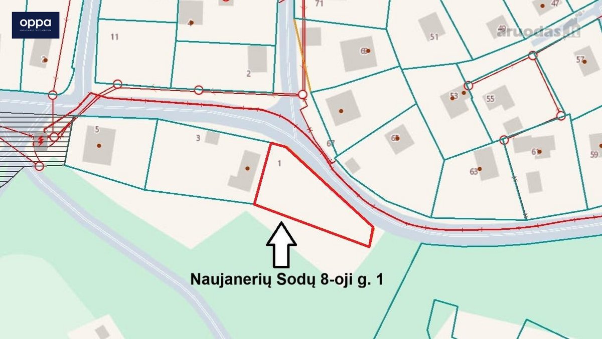 Parduodamas 7 arų sklypas Labai Gražioje - nuotraukos Nr. 13