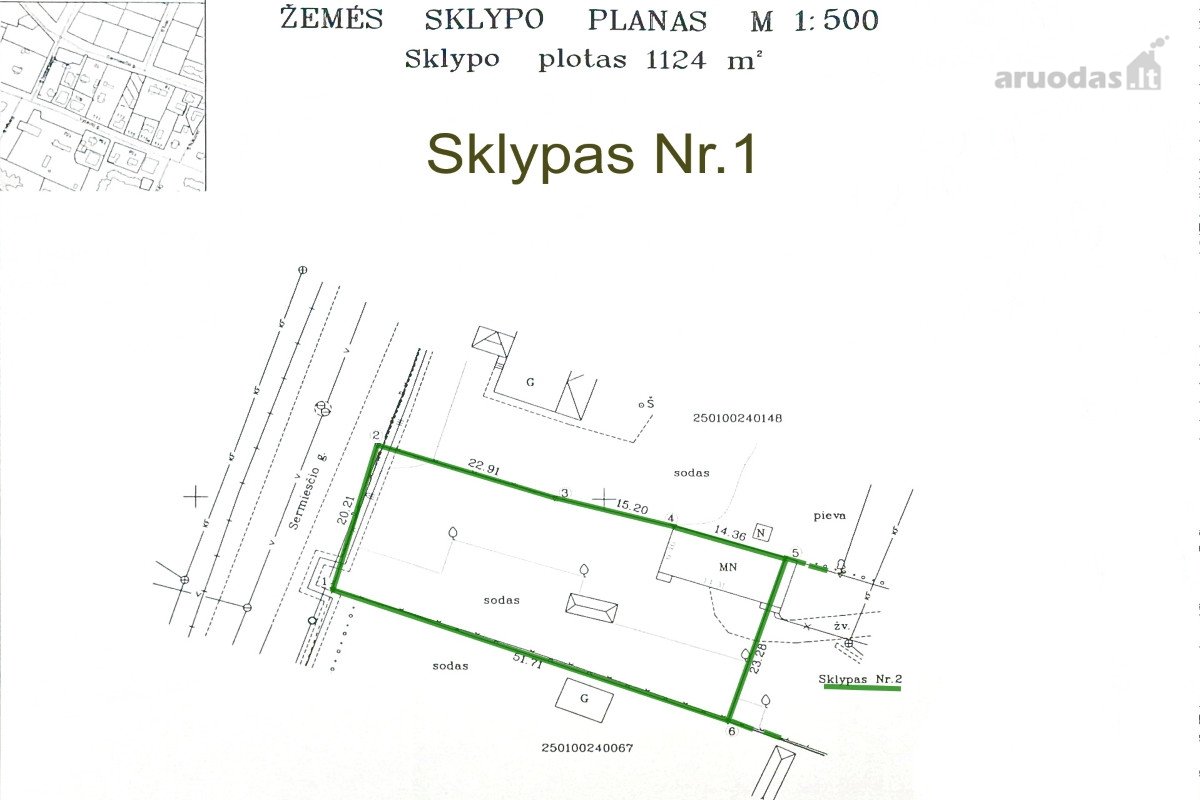 Parduodamas 15,24 arų sklypas Sermiesčio g., - nuotraukos Nr. 20