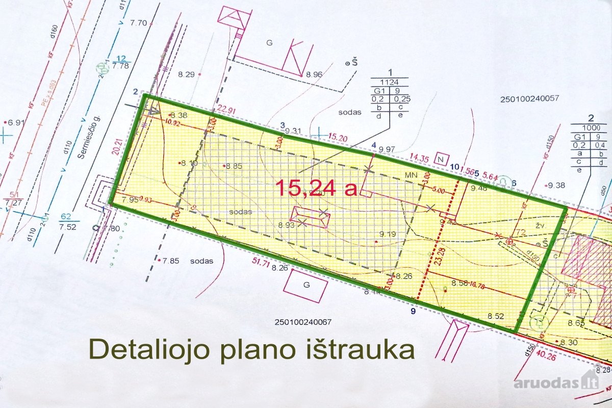 Parduodamas 15,24 arų sklypas Sermiesčio g., - nuotraukos Nr. 22