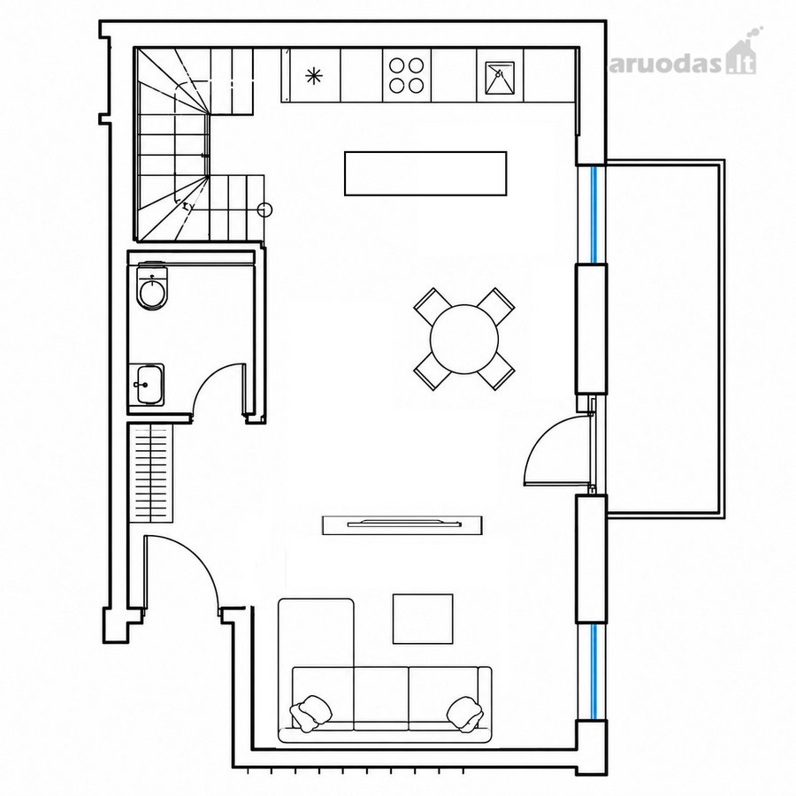 Tiesiogiai Iš Vystytojo Parduodamas 3/4 Kamb. - nuotraukos Nr. 15