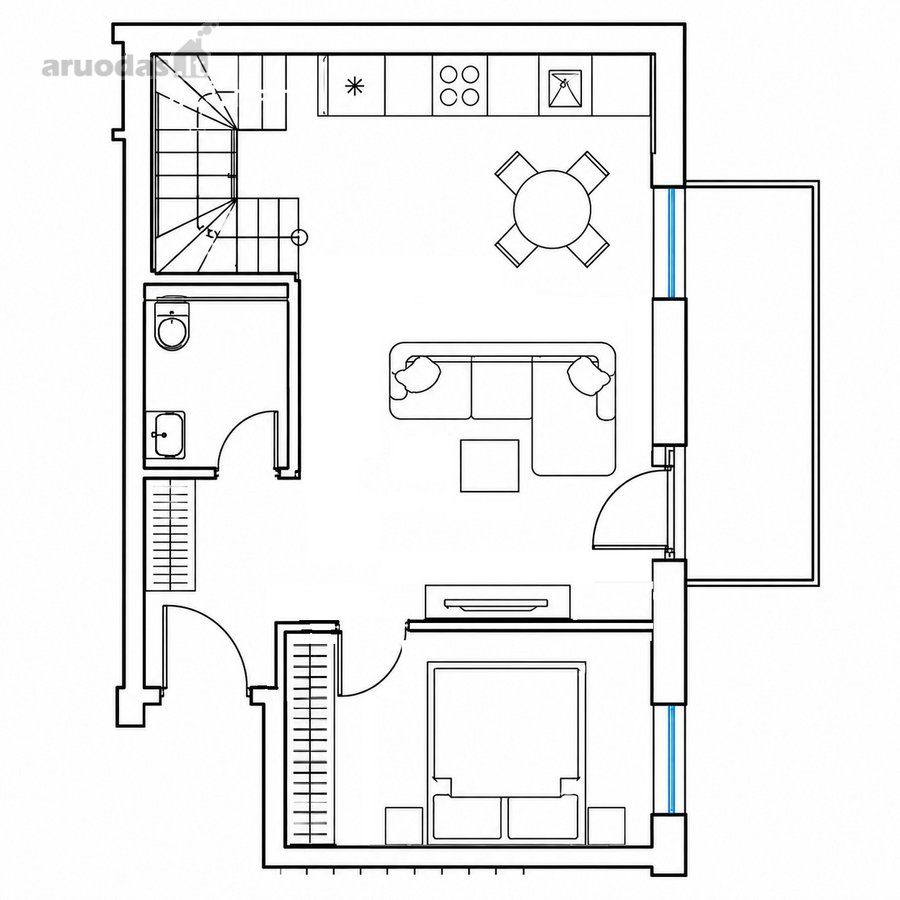 Tiesiogiai Iš Vystytojo Parduodamas 3/4 Kamb. - nuotraukos Nr. 14