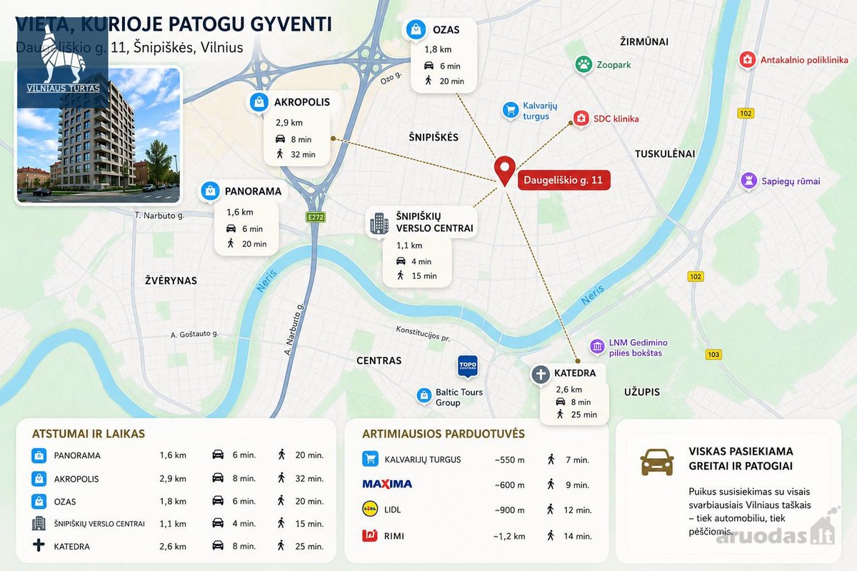 2 Kambarių Butas 7 Aukšte Su Ilgu Balkonu Ir - nuotraukos Nr. 19