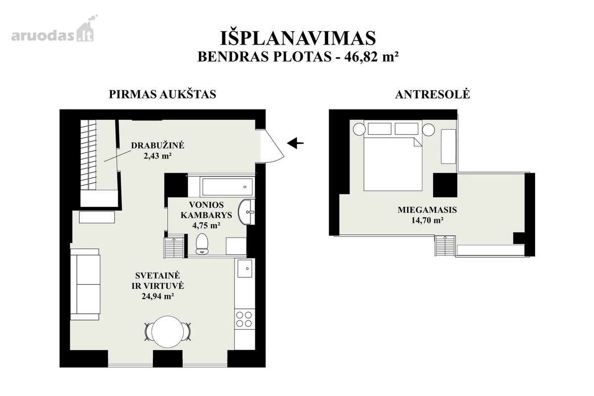 Išskirtinis lofto tipo butas pačiame Vilniaus - nuotraukos Nr. 33