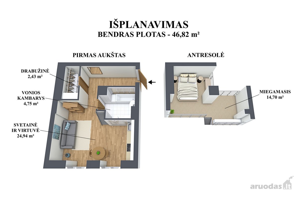 Išskirtinis lofto tipo butas pačiame Vilniaus - nuotraukos Nr. 32