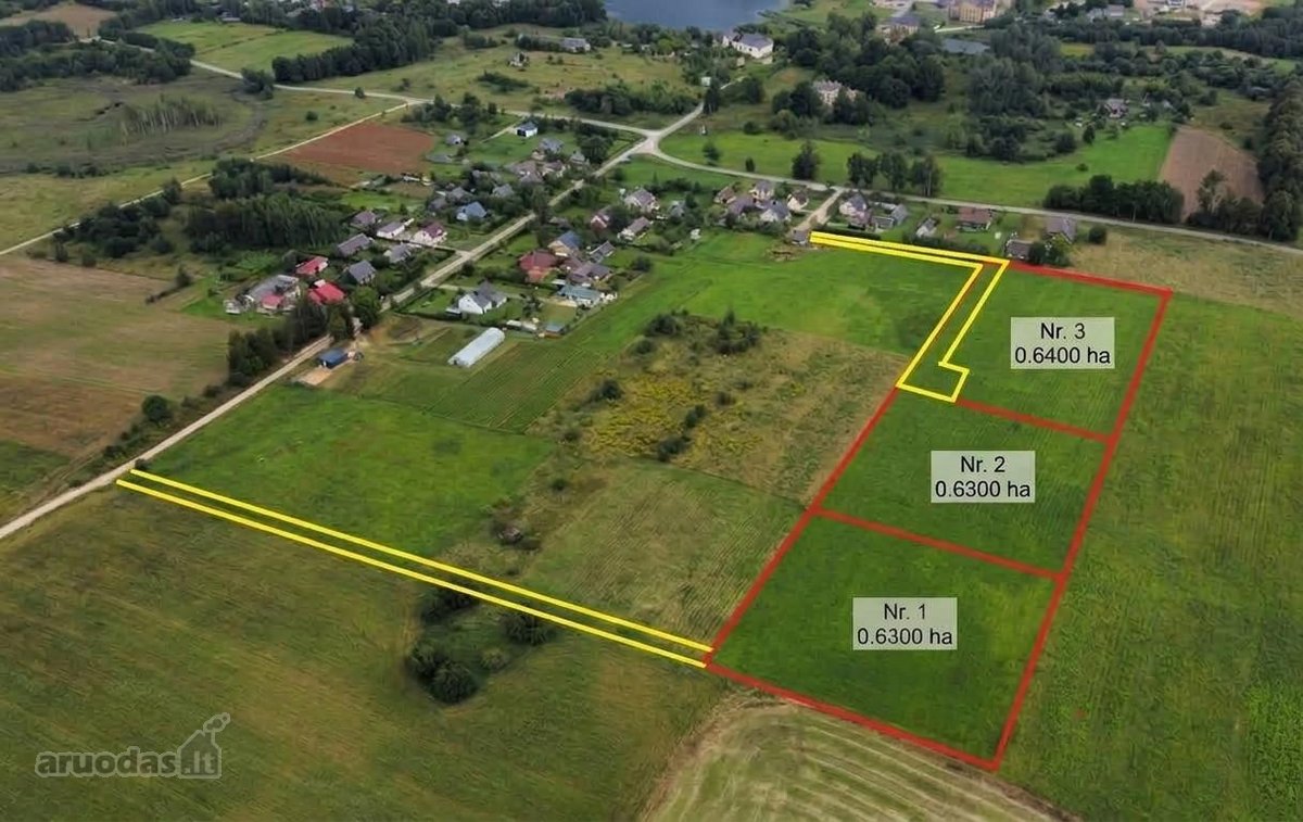 Parduodamas taisyklingos formos 63 arų žemės - nuotraukos Nr. 3